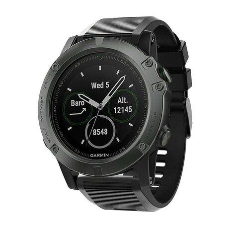 Strap-it® Strap-it Garmin Enduro 1 / 2 / 3 Silikonarmband (Schwarz)