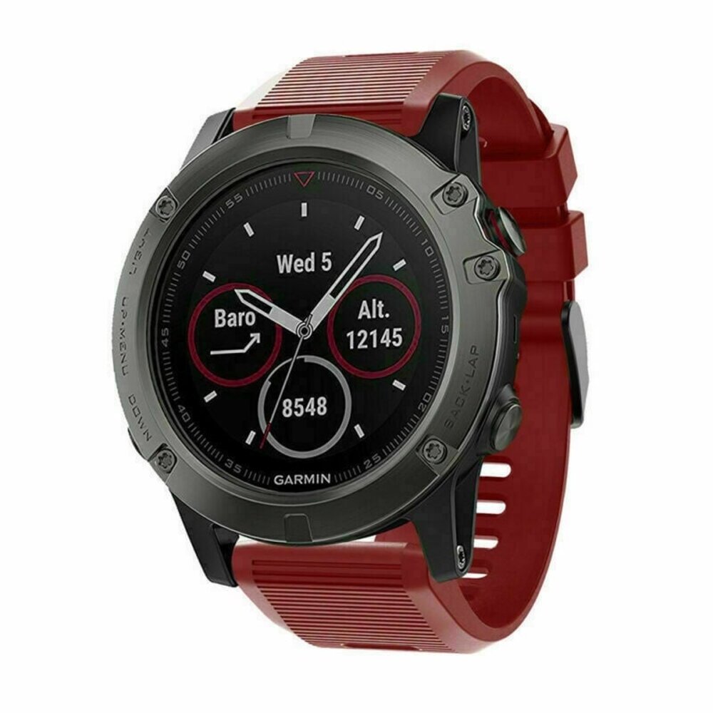 Strap-it® Strap-it Garmin Enduro 1 / 2 / 3 Silikonarmband (Rot)