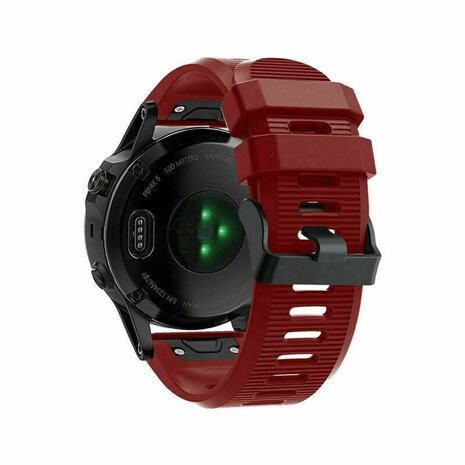Strap-it® Strap-it Garmin Enduro 1 / 2 / 3 Silikonarmband (Rot)