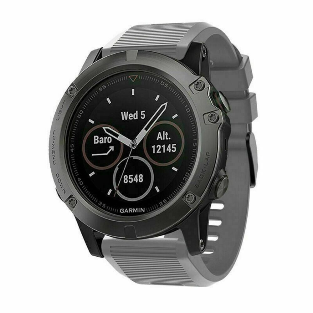 Strap-it® Strap-it Garmin Enduro 1 / 2 / 3 Silikonarmband (Grau)