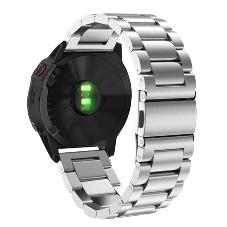 Strap-it® Strap-it Garmin Enduro 1 / 2 / 3 Stahlarmband (Silber)