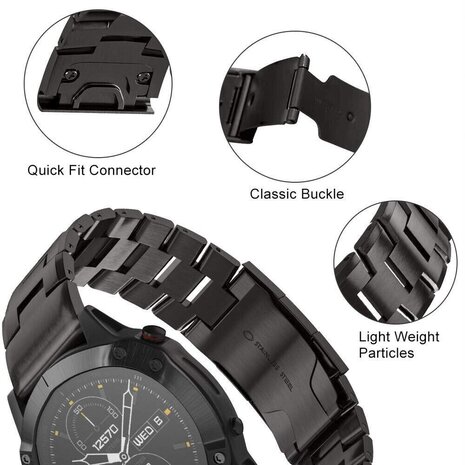 Strap-it® Strap-it Garmin Enduro 1 / 2 / 3 Titanarmband (Graphit) Strap-it® Strap-it Garmin Enduro 1 / 2 / 3 Titanarmband (Graphit)