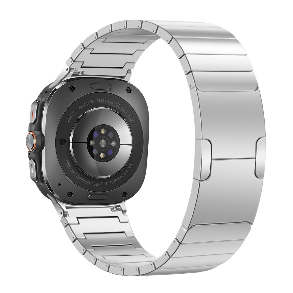 Bandz Bandz Samsung Galaxy Watch Ultra Titan Armband 'One Bead' (Silber)