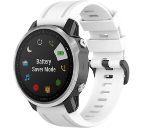 Strap-it® Garmin Fenix 8 - 43mm Silikonarmband (Weiß) Strap-it® Garmin Fenix 8 - 43mm Silikonarmband (Weiß)