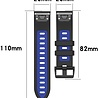Strap-it® Strap-it Garmin Fenix 8 - 43mm Sport Schnallenarmband (Schwarz/Blau) Strap-it® Strap-it Garmin Fenix 8 - 43mm Sport Schnallenarmband (Schwarz/Blau)
