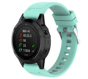 Strap-it® Garmin Fenix 8 - 43mm glänzendes Silikonarmband (Aqua) Strap-it® Garmin Fenix 8 - 43mm glänzendes Silikonarmband (Aqua)