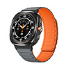Strap-it® Strap-it Samsung Galaxy Watch Ultra Magnetisches Silikonarmband (Grau/Orange) Strap-it® Strap-it Samsung Galaxy Watch Ultra Magnetisches Silikonarmband (Grau/Orange)