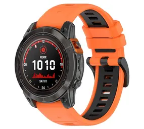 Strap-it® Garmin Fenix 7x Sport Schnallenarmband (Orange/Schwarz) Strap-it® Garmin Fenix 7x Sport Schnallenarmband (Orange/Schwarz)