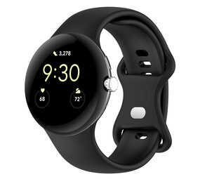 Strap-it® Google Pixel Watch 1/2 Classic Silikonarmband (Schwarz) Strap-it® Google Pixel Watch 1/2 Classic Silikonarmband (Schwarz)