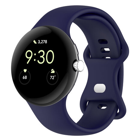 Strap-it® Strap-it Google Pixel Watch 1/2 Classic Silikonarmband (Dunkelblau)