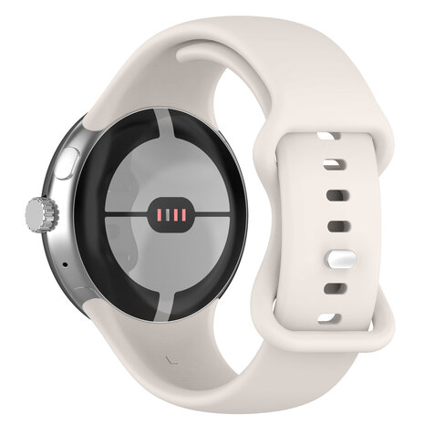 Strap-it® Strap-it Google Pixel Watch 3 - 41mm Classic Silikonarmband (Sandweiß)