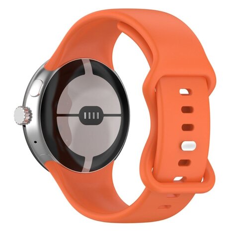 Strap-it® Strap-it Google Pixel Watch 3 - 45mm Classic Silikonarmband (Orange)