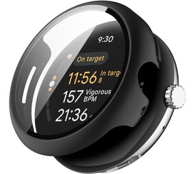 Strap-it® Google Pixel Watch 3 - 45mm Hartschalenhülle mit Glas (Schwarz)