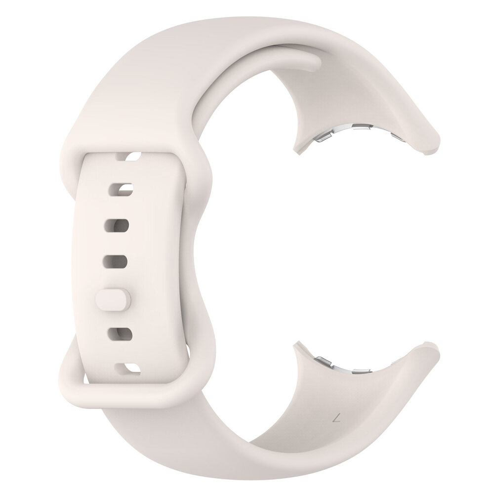 Strap-it® Strap-it Google Pixel Watch 1/2 Classic Silikonarmband (Sandweiß) Strap-it® Strap-it Google Pixel Watch 1/2 Classic Silikonarmband (Sandweiß)