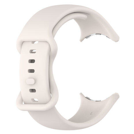 Strap-it® Strap-it Google Pixel Watch 1/2 Classic Silikonarmband (Sandweiß) Strap-it® Strap-it Google Pixel Watch 1/2 Classic Silikonarmband (Sandweiß)