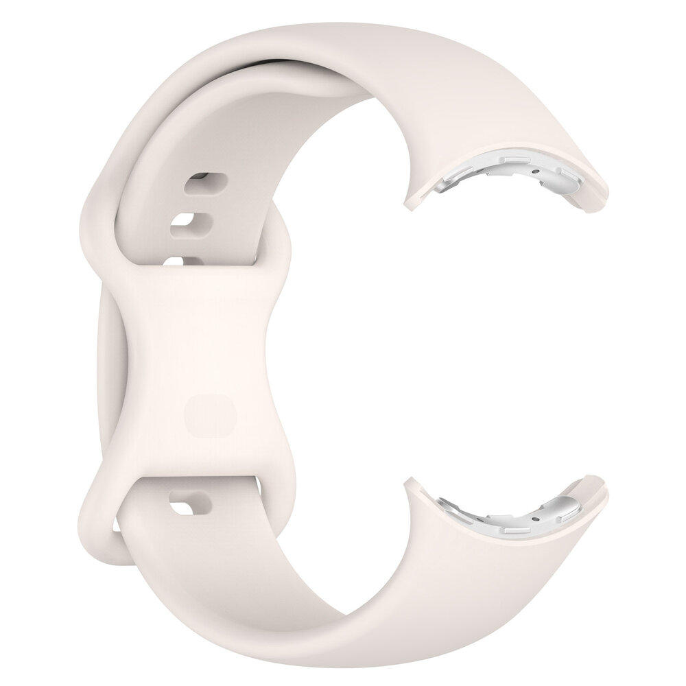 Strap-it® Strap-it Google Pixel Watch 1/2 Classic Silikonarmband (Sandweiß) Strap-it® Strap-it Google Pixel Watch 1/2 Classic Silikonarmband (Sandweiß)