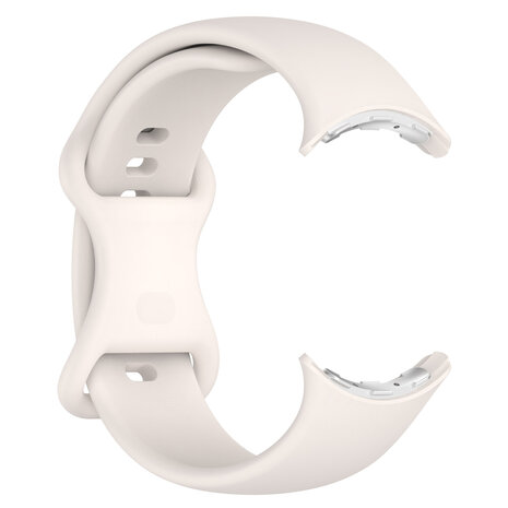 Strap-it® Strap-it Google Pixel Watch 1/2 Classic Silikonarmband (Sandweiß) Strap-it® Strap-it Google Pixel Watch 1/2 Classic Silikonarmband (Sandweiß)