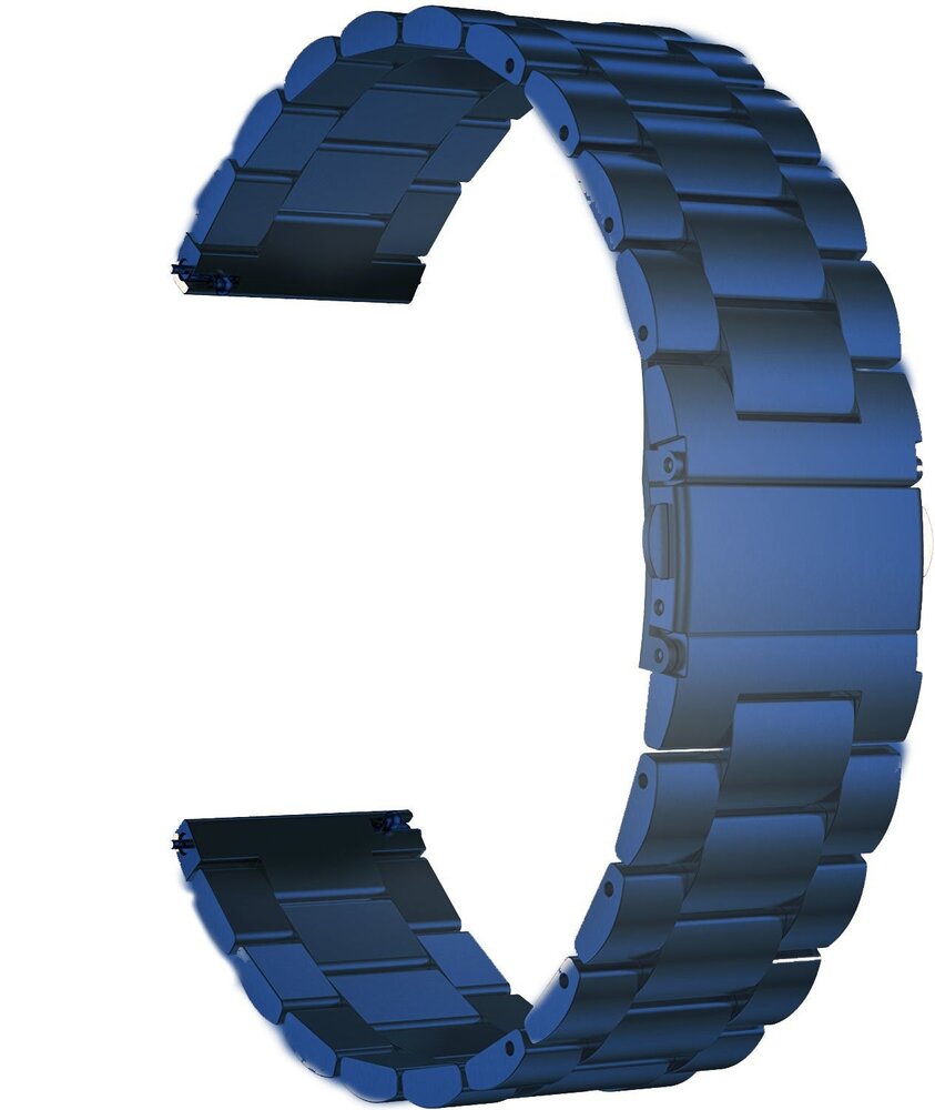 Strap-it® Strap-it Uhrenarmband 22mm Edelstahl - Schnellverschluss (Blau)