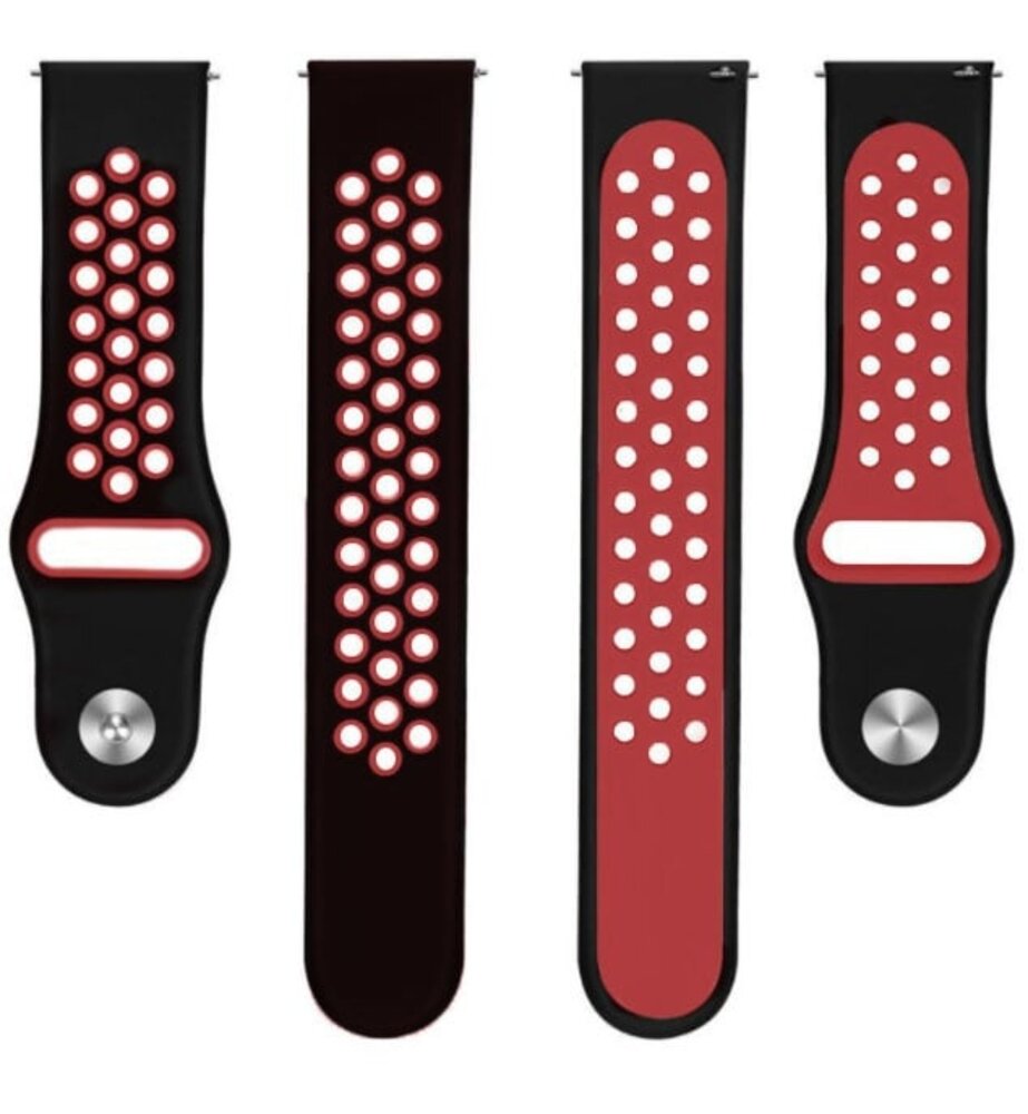 Strap-it® Strap-it Uhrenarmband 20mm Sport - Schnellverschluss (Schwarz/Rot) Strap-it® Strap-it Uhrenarmband 20mm Sport - Schnellverschluss (Schwarz/Rot)