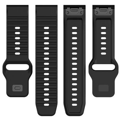 Strap-it® Strap-it Garmin Fenix 5 / 6 Outdoor Silikonarmband (Schwarz) Strap-it® Strap-it Garmin Fenix 5 / 6 Outdoor Silikonarmband (Schwarz)