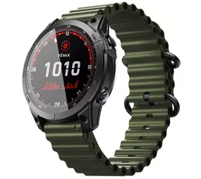 Strap-it® Garmin Quatix 5 /  6 / 7 Ocean Armband (Armeegrün) Strap-it® Garmin Quatix 5 /  6 / 7 Ocean Armband (Armeegrün)