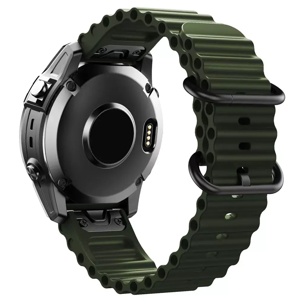 Strap-it® Strap-it Garmin Quatix 5 /  6 / 7 Ocean Armband (Armeegrün)