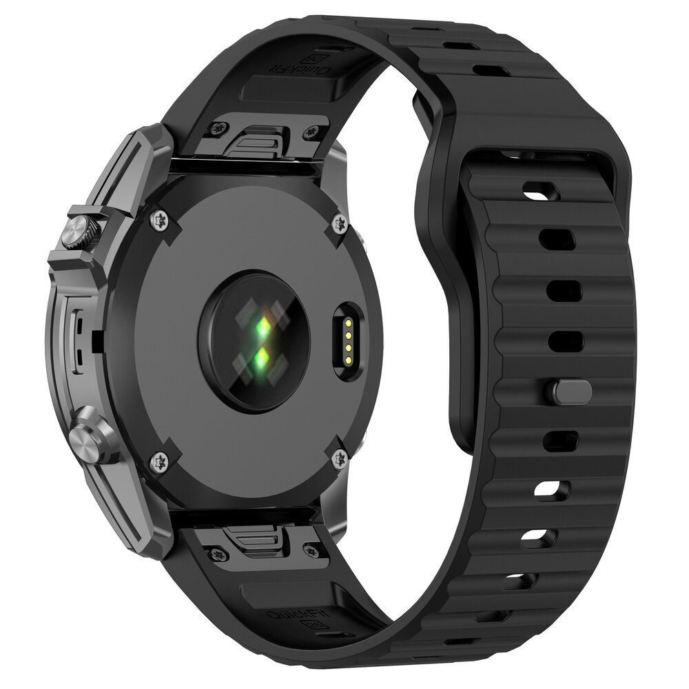 Strap-it® Strap-it Garmin Forerunner 955 Outdoor Silikonarmband (Schwarz)