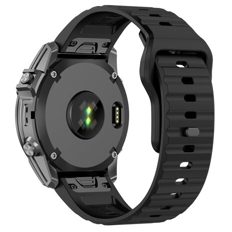 Strap-it® Strap-it Garmin Forerunner 955 Outdoor Silikonarmband (Schwarz)