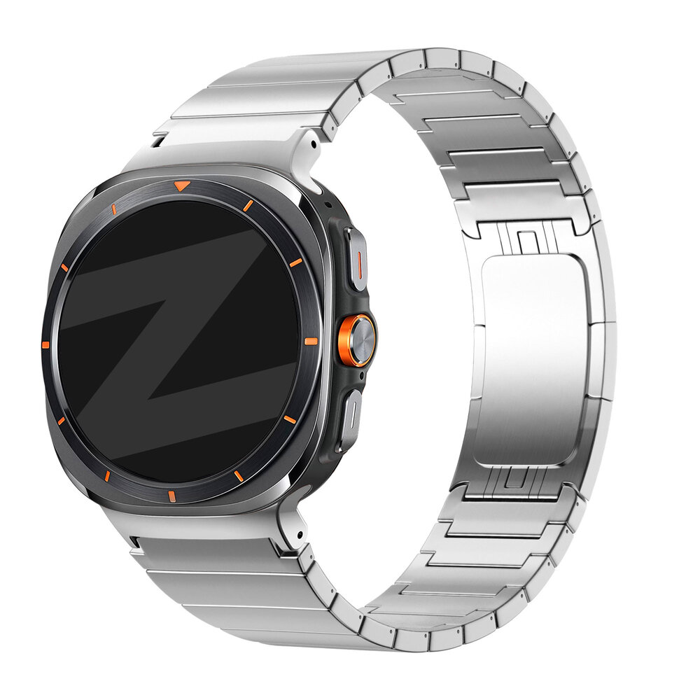 Bandz Bandz Samsung Galaxy Watch Ultra Titan Armband 'One Bead' (Silber)