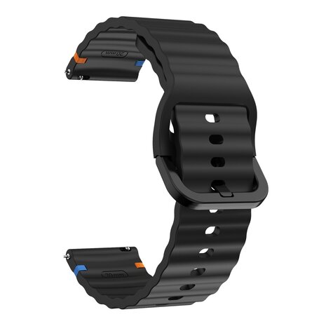 Strap-it® Strap-it Samsung Galaxy Watch 3 41mm Wave Silikonarmband (Schwarz) Strap-it® Strap-it Samsung Galaxy Watch 3 41mm Wave Silikonarmband (Schwarz)