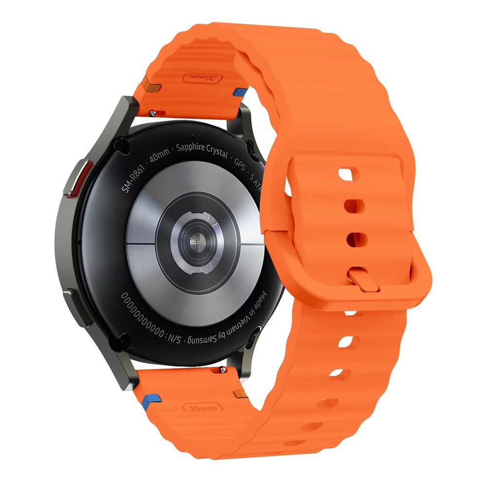 Strap-it® Strap-it Amazfit GTS 2 Wave Silikonarmband (Orange) Strap-it® Strap-it Amazfit GTS 2 Wave Silikonarmband (Orange)
