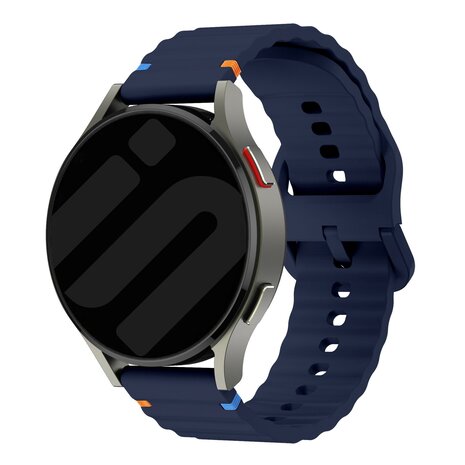 Strap-it® Strap-it Amazfit GTS 4 Wave Silikonarmband (Dunkelblau)