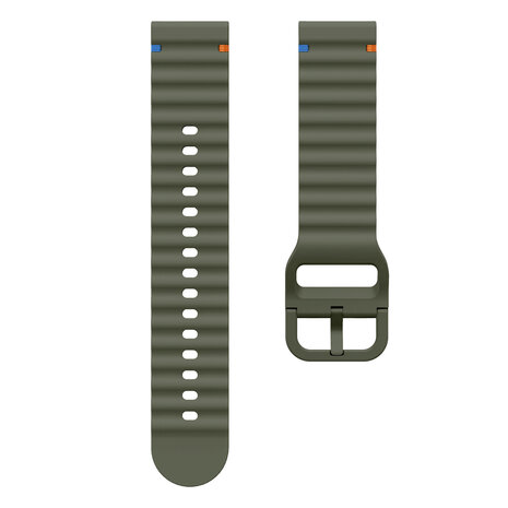 Strap-it® Strap-it Samsung Galaxy Watch 3 45mm Wave Silikonarmband (Armeegrün) Strap-it® Strap-it Samsung Galaxy Watch 3 45mm Wave Silikonarmband (Armeegrün)