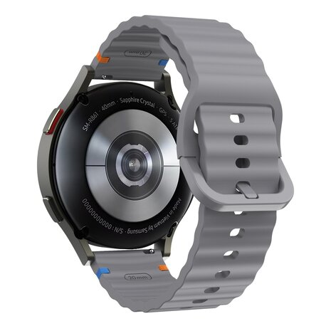 Strap-it® Strap-it Xiaomi Watch S1 Wave Silikonarmband (Grau)