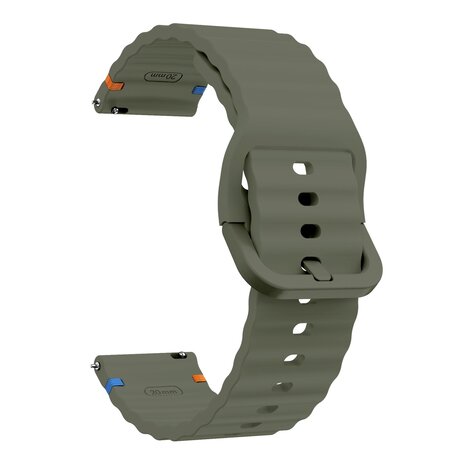 Strap-it® Strap-it Xiaomi Watch S3 Wave Silikonarmband (Armeegrün) Strap-it® Strap-it Xiaomi Watch S3 Wave Silikonarmband (Armeegrün)