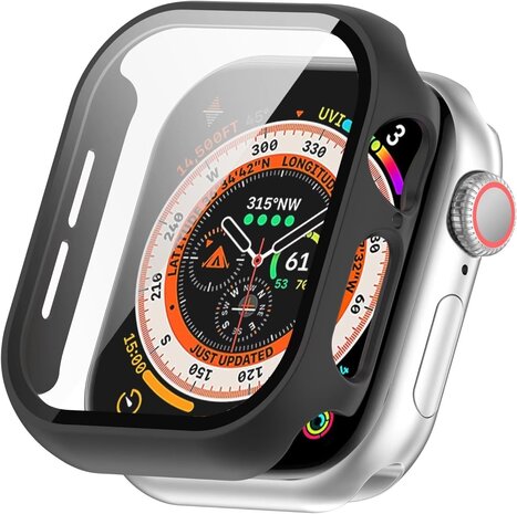 Strap-it® Strap-it Apple Watch 10 Hartschale mit Glas (Schwarz)