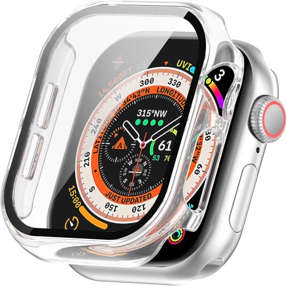 Strap-it® Strap-it Apple Watch 10 Hartschale mit Glas (Transparent)
