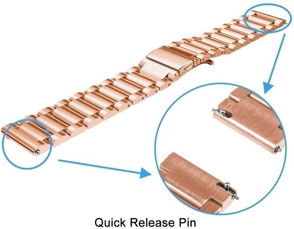 Strap-it® Strap-it Huawei Watch GT 5 - 41mm Stahlarmband (Roségold) Strap-it® Strap-it Huawei Watch GT 5 - 41mm Stahlarmband (Roségold)