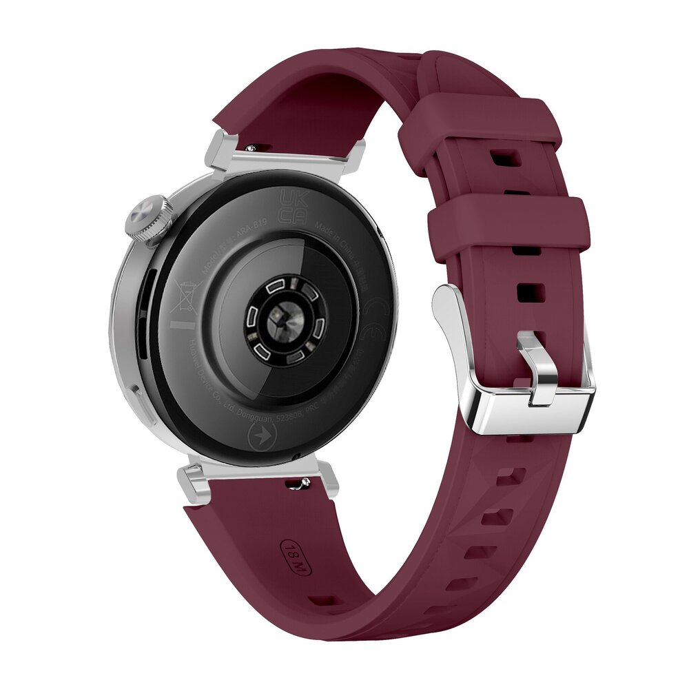 Strap-it® Strap-it Huawei Watch GT 4 - 41mm Premium Silikonarmband (Weinrot)