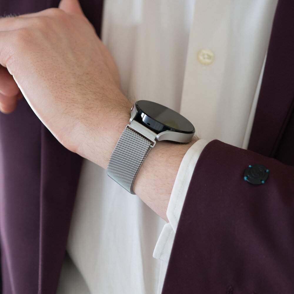 Bandz Bandz Coros Apex 46mm Milanese Loop Band (Silber) Bandz Bandz Coros Apex 46mm Milanese Loop Band (Silber)