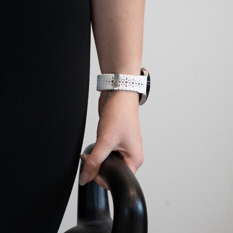 Bandz Bandz Coros Apex 42mm Silikonarmband mit Muster (Weiß) Bandz Bandz Coros Apex 42mm Silikonarmband mit Muster (Weiß)