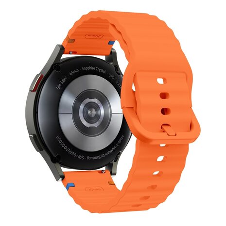 Strap-it® Strap-it Coros Apex 42mm wave Silikonarmband (Orange)