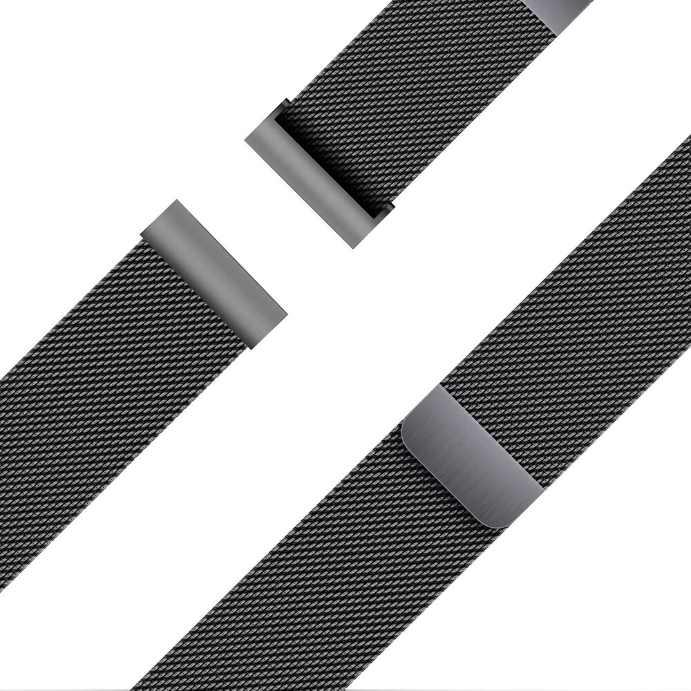 Bandz Bandz TicWatch 22mm Milanese Loop Armband (Schwarz) Bandz Bandz TicWatch 22mm Milanese Loop Armband (Schwarz)
