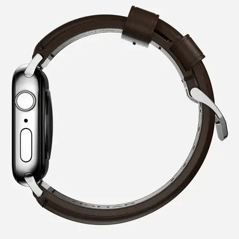 Nomad Nomad Traditional Apple Watch Lederarmband (Braun/Silber) Nomad Nomad Traditional Apple Watch Lederarmband (Braun/Silber)