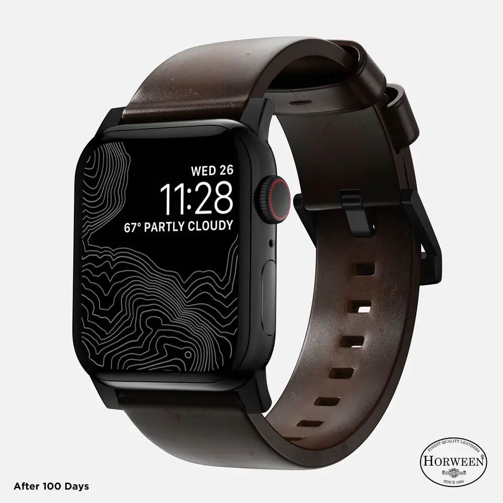 Nomad Nomad Modern Apple Watch Lederarmband (Braun/Schwarz)