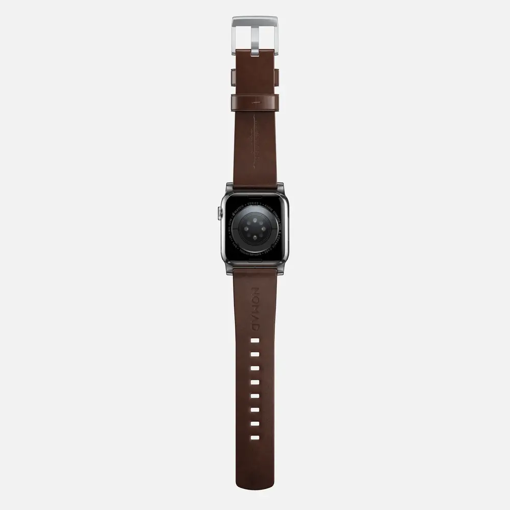 Nomad Nomad Modern Apple Watch Lederarmband (Braun/Silber) Nomad Nomad Modern Apple Watch Lederarmband (Braun/Silber)