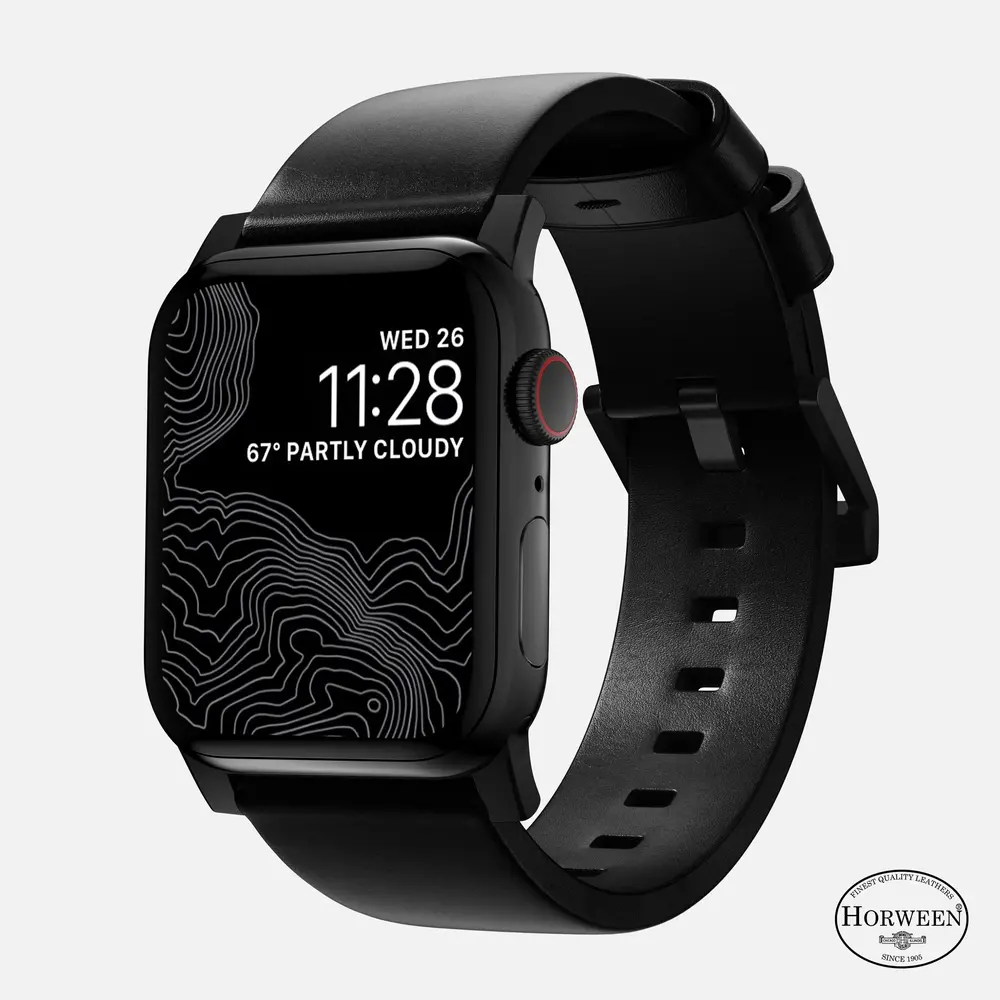 Nomad Nomad Modern Apple Watch Lederarmband (Schwarz)) Nomad Nomad Modern Apple Watch Lederarmband (Schwarz))