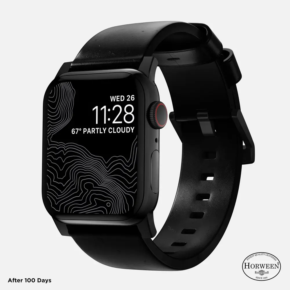 Nomad Nomad Modern Apple Watch Lederarmband (Schwarz)) Nomad Nomad Modern Apple Watch Lederarmband (Schwarz))