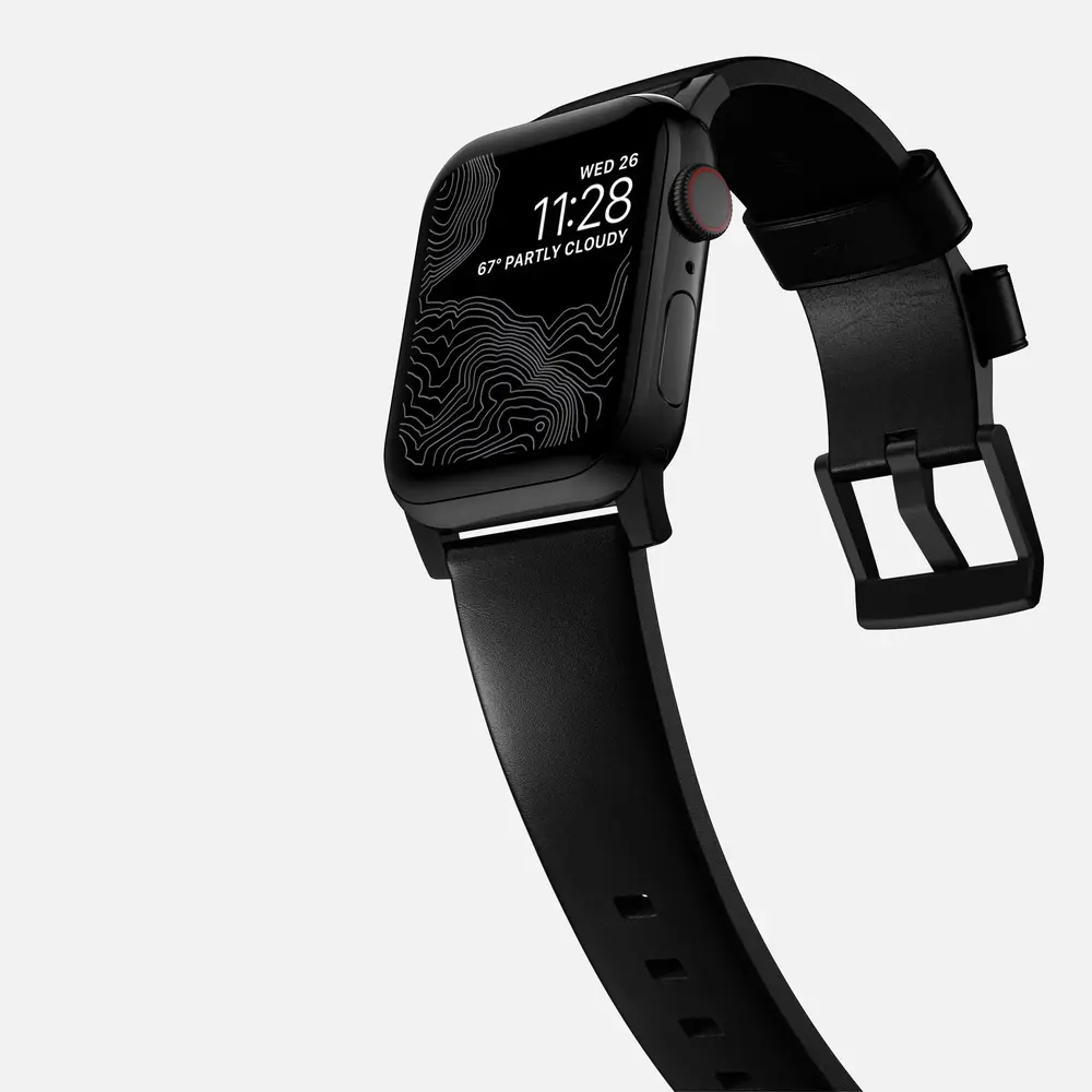 Nomad Nomad Modern Apple Watch Lederarmband (Schwarz)) Nomad Nomad Modern Apple Watch Lederarmband (Schwarz))