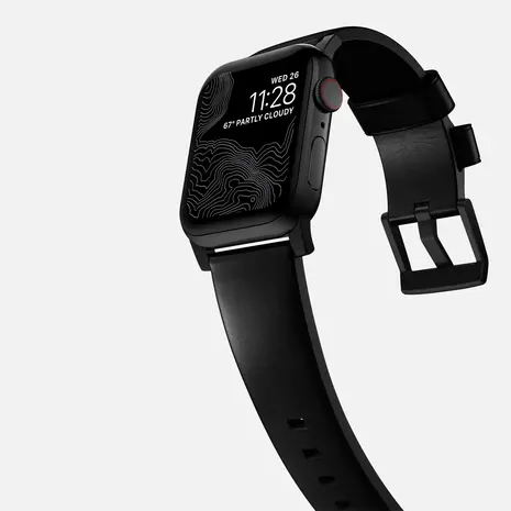 Nomad Nomad Modern Apple Watch Lederarmband (Schwarz)) Nomad Nomad Modern Apple Watch Lederarmband (Schwarz))